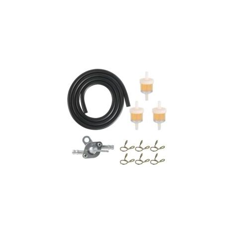 Benzinschlauch-Set, Motorrad-Benzinfilter mit 3–6 mm Kraftstofffilter, 1 m Benzinschlauch, 6 Schlauchschellen, Benzinfilter – Crezuo