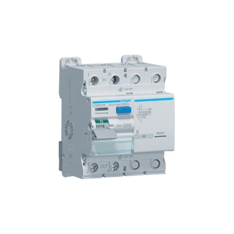 Interruttore Differenziale Acc 2P 30Ma 25A B 4M ( Hager Cod. Cdb525E )