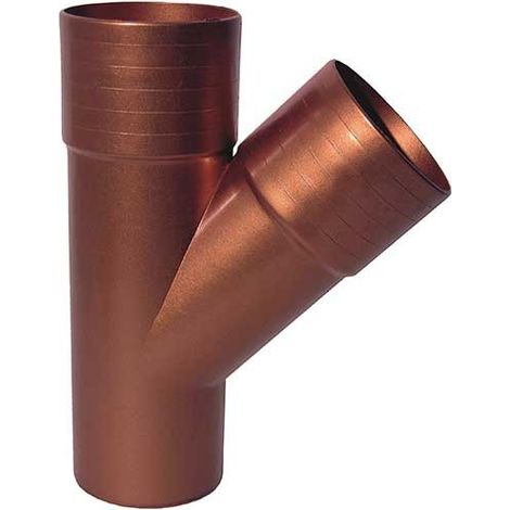 Derivazione tonda 45° per pluviali : Colore - Rame rosso, Diametro - 100