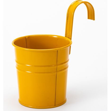 2 Pots De Fleurs En Métal Suspendus, Jardinière En Pot En Fer Avec Trou De Drainage, Parfaits Pour La Décoration Du Jardin(couleur orange) (1/5)