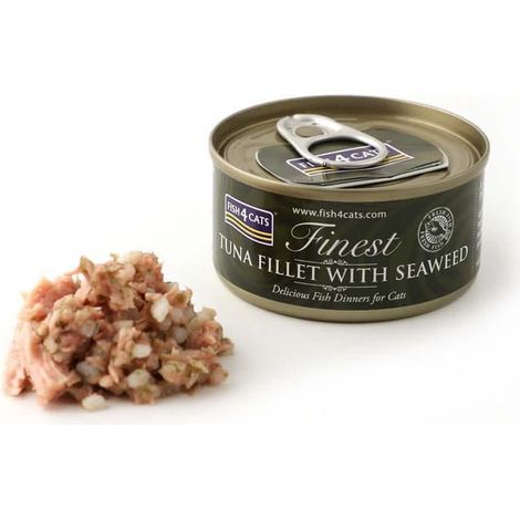 Fish4Cats - Filets de thon aux algues - Aliment humide pour chat 70 g