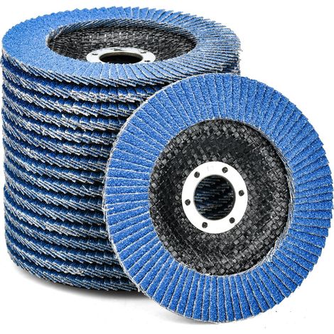 10 disques abrasifs Ø 125 mm x 22,2 mm grain 40 pour l'ébavurage, le décapage de la rouille, le polissage et la finition