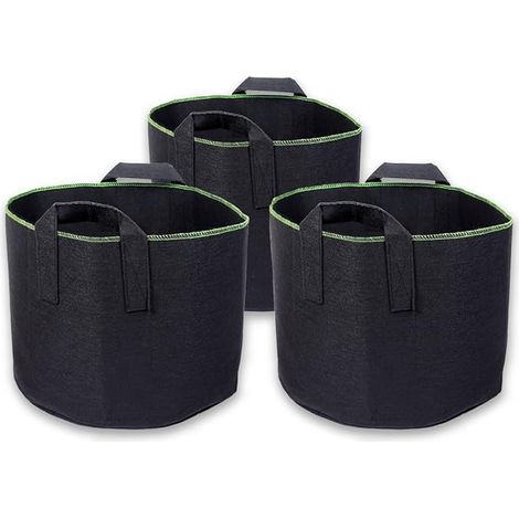 Filiyano-Lot de 3 sacs de plantation en tissu non tissé de 22 litres, hauteur 30 cm. (1/5)