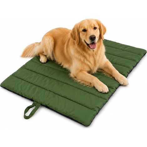 Tappetino per cani da esterno idrorepellente 110 x 68 cm Verde militare Coperta lavabile per cani per auto e bagagliaio Tappetino antistatico per cani da campeggio Pieghevole (1/5)