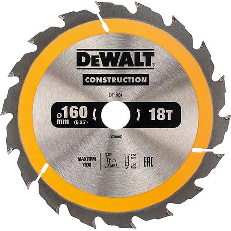 Construction Circular Saw Blade 160 X 20Mm X 18T