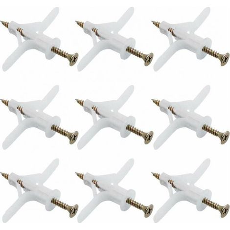 50 pièce Chevilles pour Plaque de Plâtre Ensembles Plastique Tuyau D'expansion Avion Auto Foreuse d'extension Tube Chevilles Utilisé pour la Plupart des Murs Légers Plaques de Plâtre (1/5)