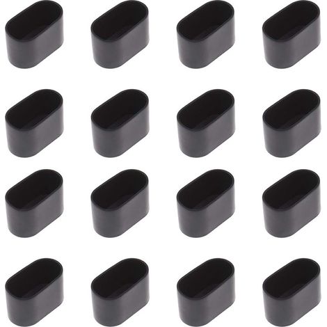 16x Casquette de Chaise Noir Pied Table Ovale en Caoutchouc Flexible Anti-Rayures Protection pour Meubles (1/5)