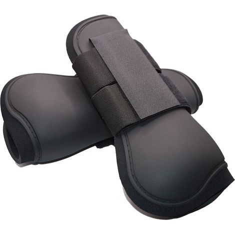 Cob, Nero: Paratendini imbottiti con neoprene e chiusura a strappo per cavalli