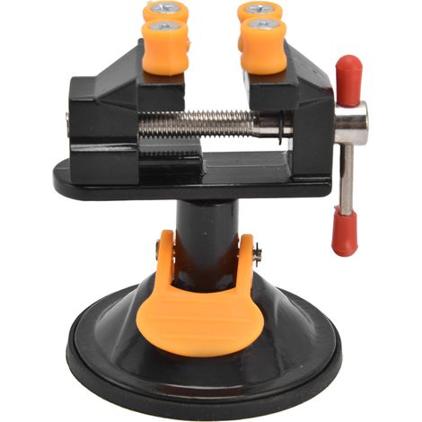Étau rotatif 360° avec ventouse pour établi, serrage universel 0-2,5 cm