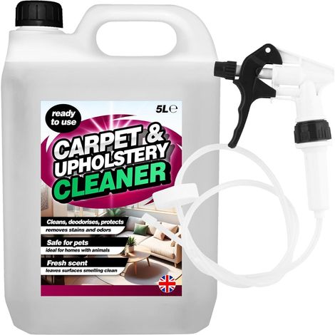 4 x 5L Carpet & Upholstery Cleaner Pet Safe Cleaning Solution With Odour Remover