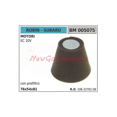 Filtro de aire con prefiltro ROBIN para motor de desbrozadora EC 10V 005075