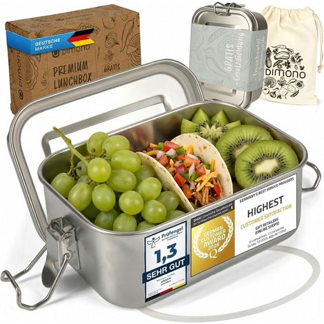 Boîte à Lunch Inox Anti-Fuite 550 ml avec Compartiments (1/5)