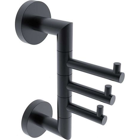 Nimco Unix - Dreifachhaken, drehbar, schwarz matt UNC 13099-90 (1/2)