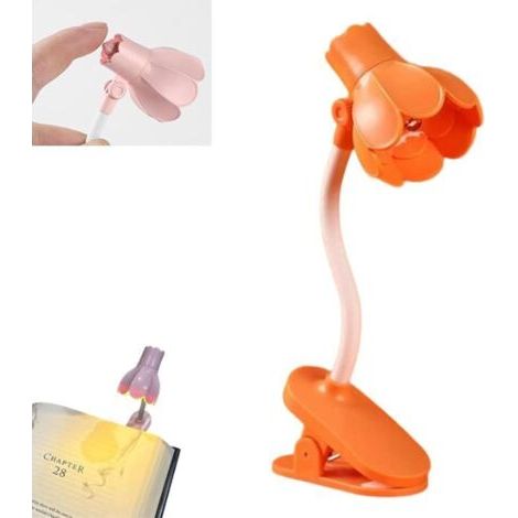 Niedliche, pastellfarbene, blumenförmige Leselampe, Mini-Nachttischlampe für Schlafzimmer oder Studentenwohnheim. (1/5)