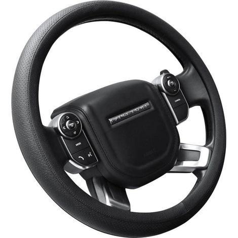 Housse de volant en cuir microfibre noir pour Range Rover 39-40.5 cm (1/5)