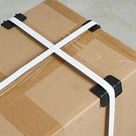 Coin de Protection pour Sangle d'Arrimage de 20mm de Largeur - 50 Pièces - 45x25x25mm - équerre de Protection pour Camion - A (1/5)