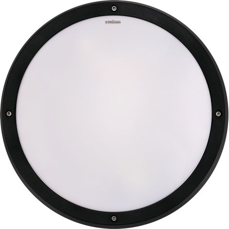 Plafonnier ext. IP65 antivandale noir Ø30 2xE27 Struhm (1/5)