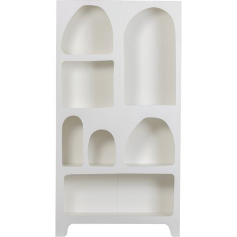 Etagère design avec trous arche en bois blanc CAMI (1/4)
