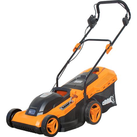 Bricoferr Tondeuse Électrique - 1600W, Largeur de Coupe 38 cm, Hauteur Réglable (1/4)