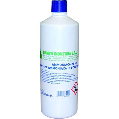 Ammoniaca in soluzione al 30% per uso professionale - lt.1 - conf. 12 pz - 12 pz