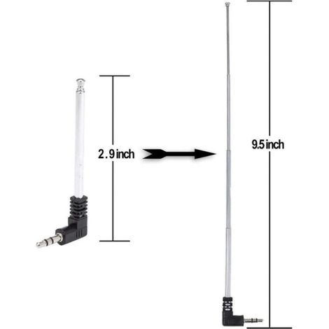 MP3 telescopic antenna, FM radio, audio retractable headphone antenna, elbow (1/3)