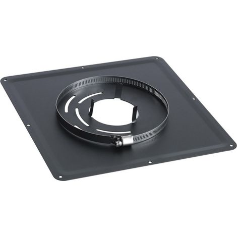 [126080-tEN] Plaque de propreté TEN 300x300mm pour poêle à granulés D80mm noir (1/2)