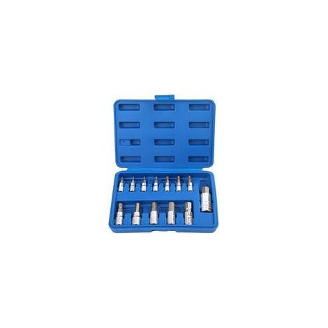 Set di 13 chiavi a bussola esagonali da 1/2", con le seguenti caratteristiche: 13 PEZZI, 14MM - Crezuo