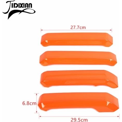 (Orange, lot de 4) Cache décoratif de poignée de porte intérieure en ABS pour voiture, compatible avec Ford F150 (2015-2020) - Accessoires intérieurs (1/4)