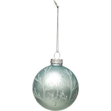 Glas Weihnachtskugeln 70 mm Baum 3 Sortimente - Blau