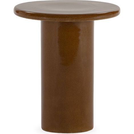 Table d'appoint en céramique brun - Brun (1/3)