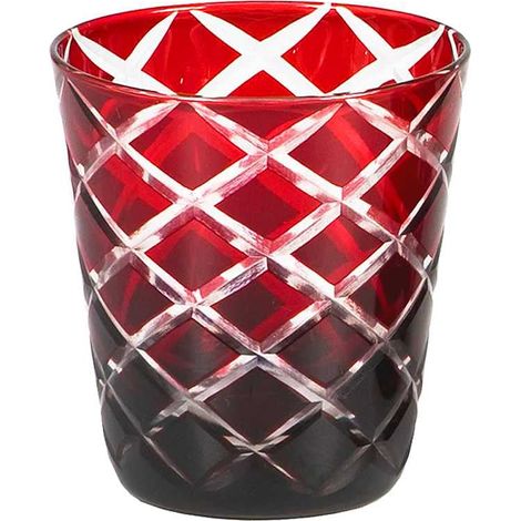 Verre en cristal lot de 6 (230 ml, H 10 cm), rouge (1/5)