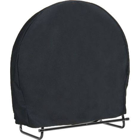 Oxford 210D Brennholzschutzplane 102×61×104,2 cm / 61×61×63,5 cm, Schwarz, 1 Stück (1/5)