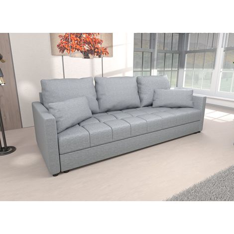 AX LIVING Schlafsofa Modern Dolceo – 226 cm breit, schlafsofa grau Stoff