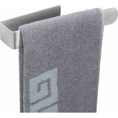 Towel Bar / Towel Ring Strong Hold Self Adhesive Towel Bar, Stainless Steel Thickened Towel Bar - Sticky Towel Bar, Contemporary Style, NO Drilling (Brushed Nickel) (1/5)