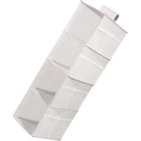 Sac de rangement suspendu 4 étages en toile Oxford lavable pliable organisateur de penderie pour soutiens-gorge sous-vêtements chaussettes gris