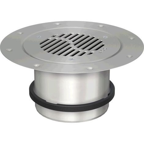 ACO Aufsatzstück Passavant D157/K3/V2A/ Klemmring/Schlitzrost rund, 5141.96.22