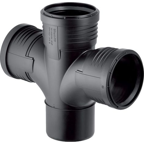 Geberit Silent-PP Bogenabzweig 87,5 Grad zweifach D 110mm, D1 110mm, D2 75mm (1/5)