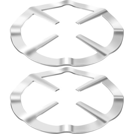 Support pour cuisinière à gaz - Lot de 2 - Fonte - Support pour cafetière italienne - 13,5 cm - Argenté (1/5)