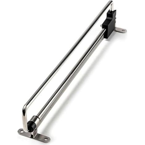 Barre de penderie extensible et réglable, Convient aux armoires et espaces de rangement - 300 x 41 x 62 mm - Argent (1/5)