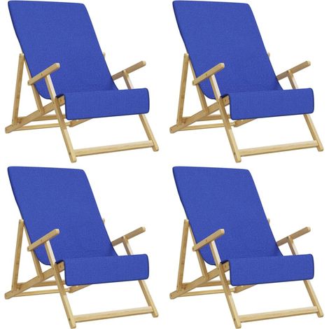 Serviettes de plage 4 pcs bleu royal 60x135 cm tissu 400 GSM