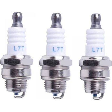 L7T spark plug for chainsaws, lawn mowers, and small engines. Compatible with Husqvarna, NGK BP. Replacement part.