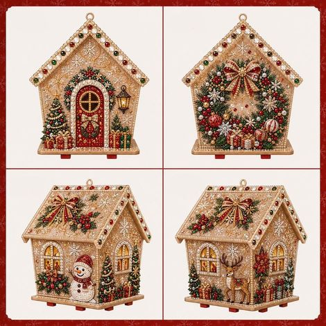 New Plymagic DIY Pearl Art Christmas Collection Christmas Wreath Set - DIY Pearl Art -