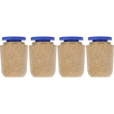 Lot de 4 silencieux pneumatiques PSF-10 en laiton et ABS, filtre anti-bruit 30dB pour cylindre, vanne électromagnétique, outil air comprimé (1/5)