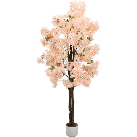 Cerisier Artificiel en Fleurs 180 cm en Pot, Plante Artificielle Sakura avec Fleurs pour Mariage, Salon, Bureau et décoration de Printemps (1/5)