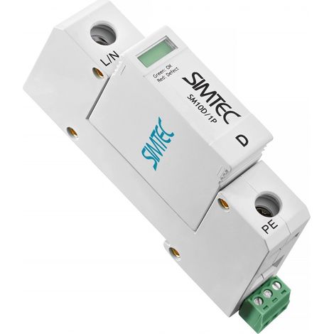 Scaricatore di sovratensione D 1P 10kA SIMTEC SM10D/1P - 85301000 (1/4)
