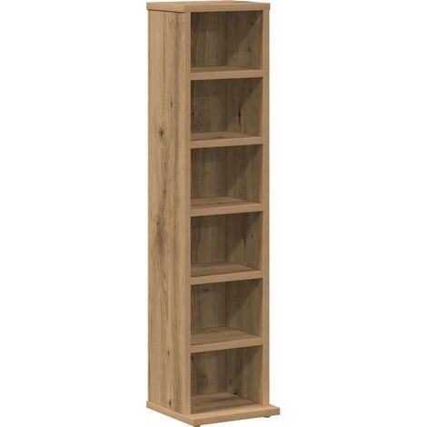 Mueble de CD madera de ingeniería roble artisan 21x20x88 cm vidaXL