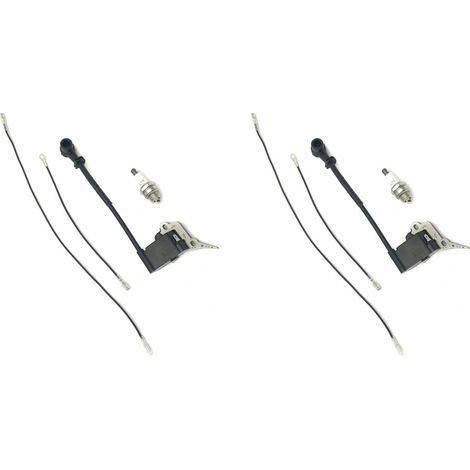 2X Bougie D'Allumage Module de Bougie FIT pour CHAINE TRONÇONNEUSE 2500 25CC G2500 TIMBERPRO LAWNFLITE Pièces (1/5)