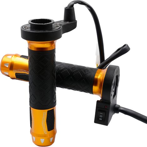 Poignées chauffantes moto électrique 12V, grips antidérapants réglables température, chauffage manuel étanche, accessoires guidon moto, lot de 2, robustes et confortables (1/5)