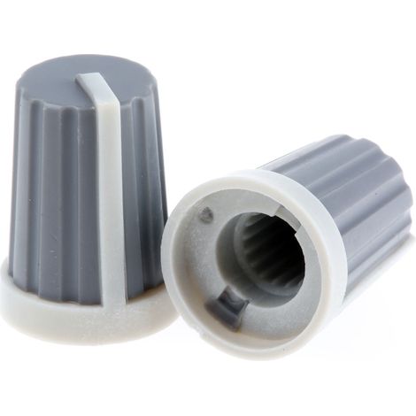 Bouton de potentiomètre RS PRO, Axe de 6mm, Diamètre de 13mm, Enfichable