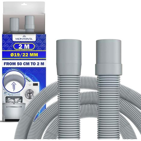 1 Tuyau Vidange, Extensible 50cm à 2m, Diamètre 19/22mm, Plastique Résistant, Pour Machine Laver Et Lave Vaisselle (1/5)